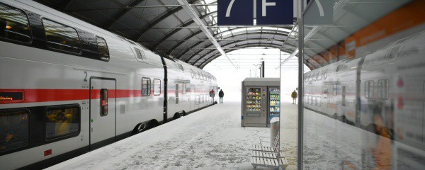 Aufenthaltszüge in Hauptbahnhöfen schützen Reisende vor Kälte