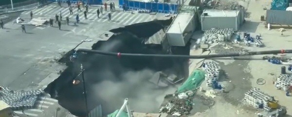 U-Bahn-Tunnel in Shanghai eingestürzt