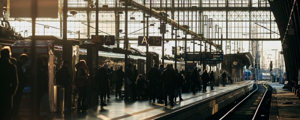 Gesperrte Gleise im Frankfurter Hauptbahnhof