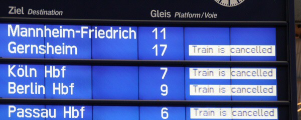 Zahl der Zugausfälle im Fernverkehr stark gestiegen