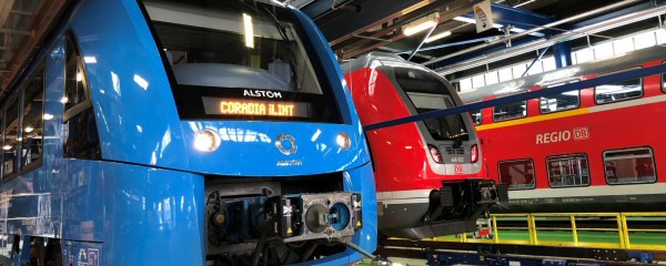 Erster Wasserstoffzug für Taunus-Strecken eingetroffen