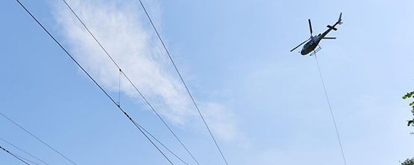 Bauarbeiten mit Hubschrauber geplant
