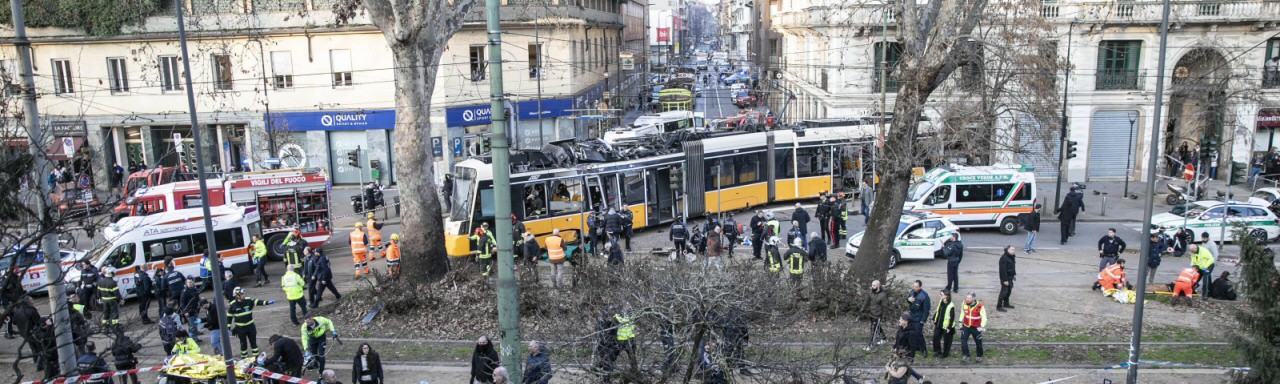 Zwei Tote bei Straßenbahn-Unglück in Mailand