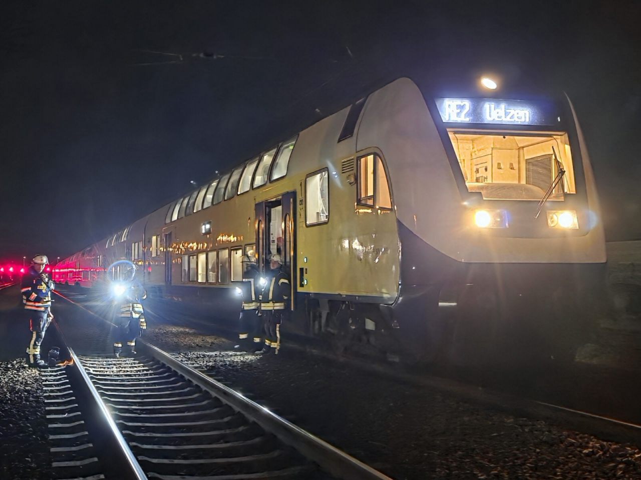 Nächtliche Zugevakuierung am 12.10.2025 bei Celle