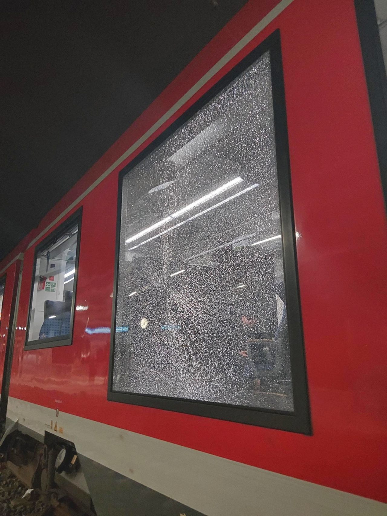 Beschädigte Fensterscheibe