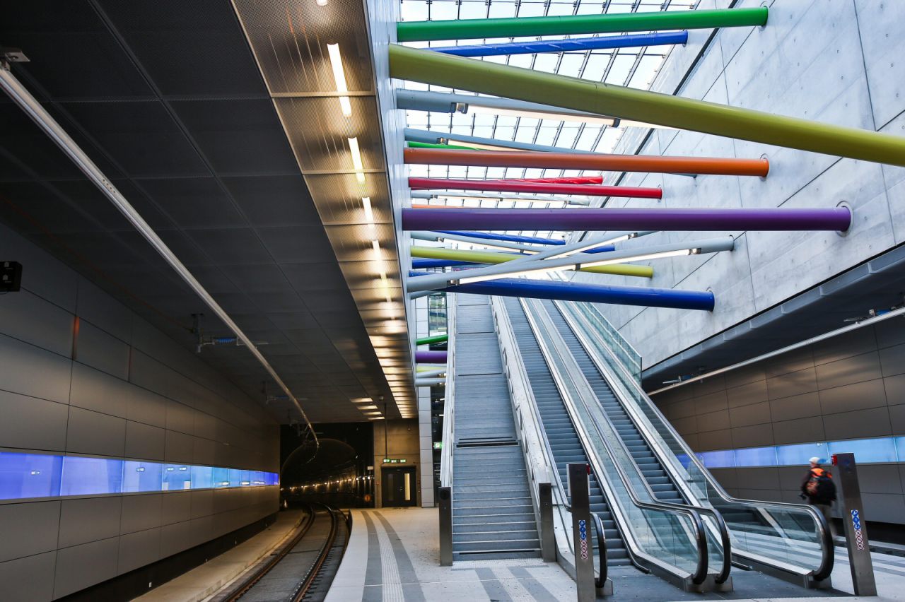 City-Tunnel Leipzig bei der Eröffnung im Jahr 2013