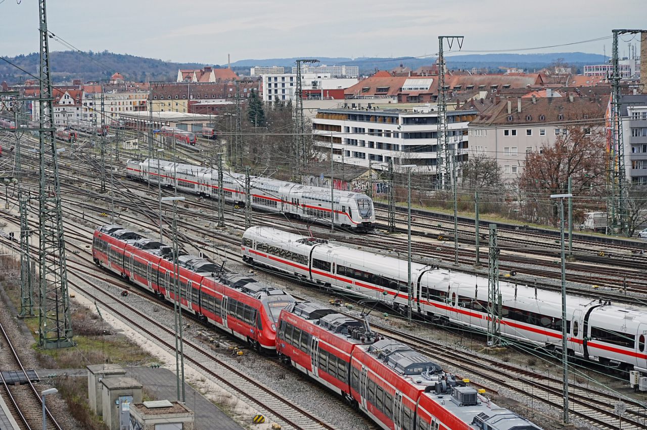 Östlicher Bahnhofsbereich in Nürnberg Hbf