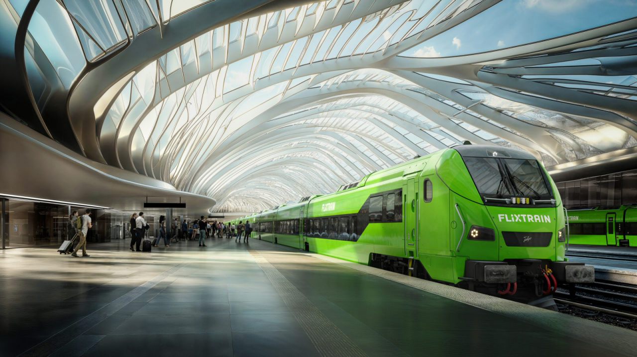 Rendering eines Flix-Schnellzugs