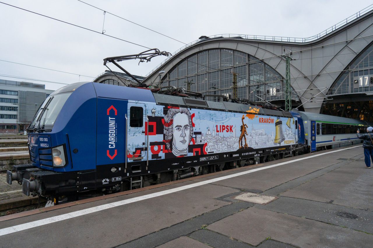 Premierenfahrt des Eurocity auf der Verbindung Leipzig–Breslau–Krakau am 14.12.2025
