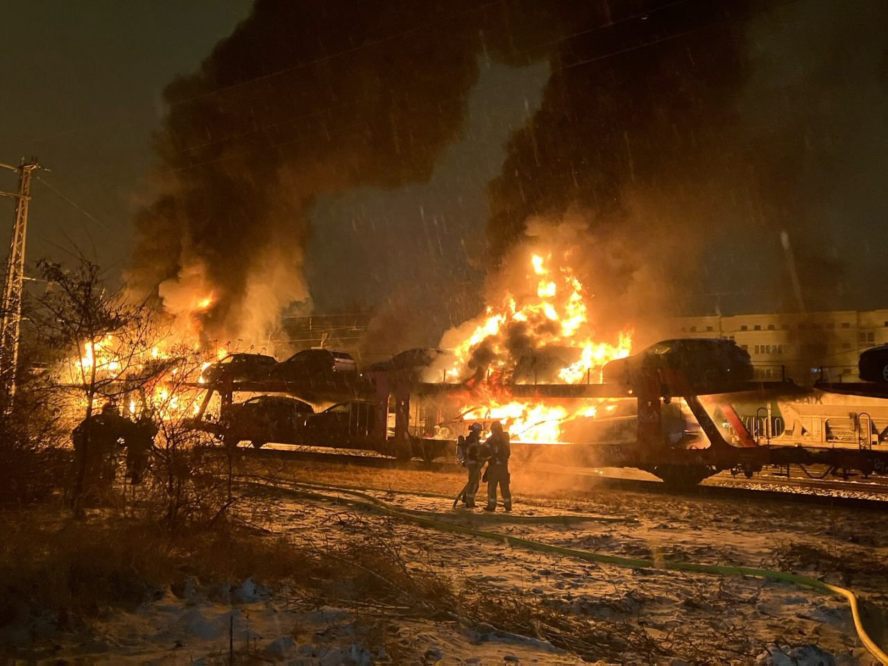Brennende Autos in Magdeburg