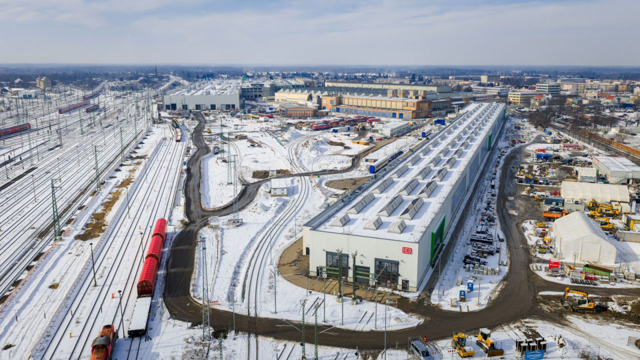 Neues Werk Cottbus - Baufortschritt Halle 1 (Februar 2026)