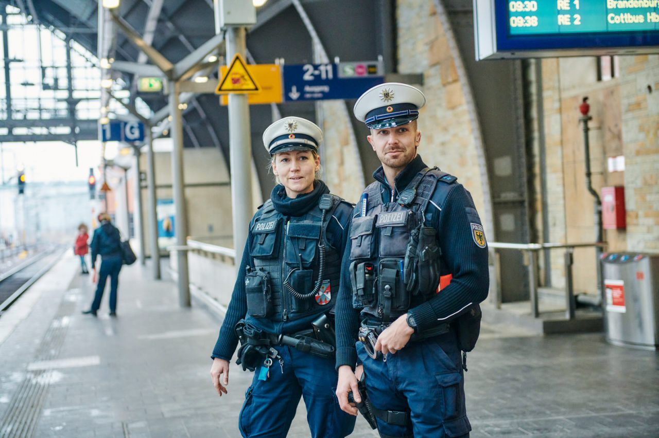 Bundespolizei im Berliner Ostbahnhof