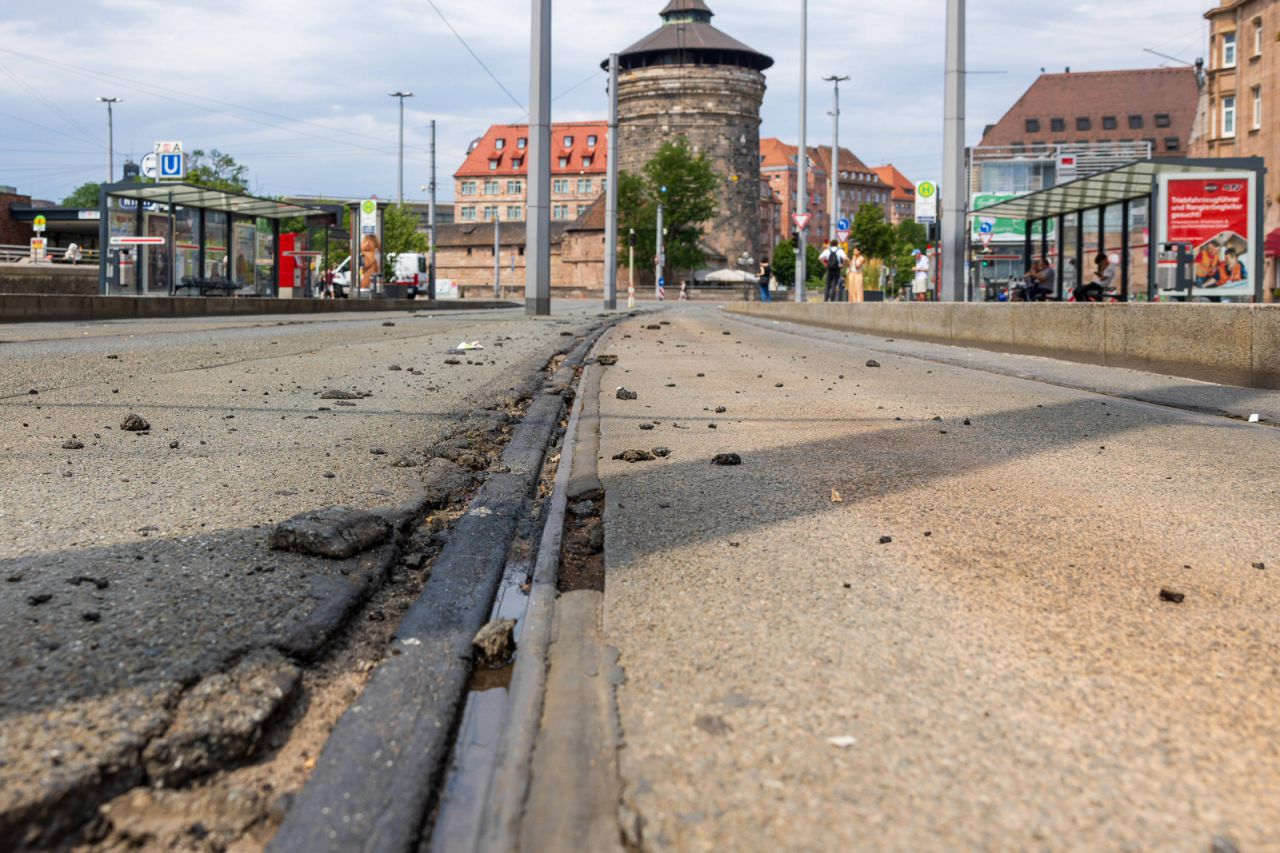 Hitzeschäden bei der Nürnberger Straßenbahn