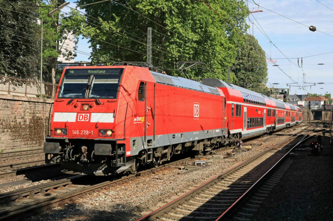 Ausfahrt Offenburg - zur Fahrt auf der Schwarzwaldbahn zum Bodensee