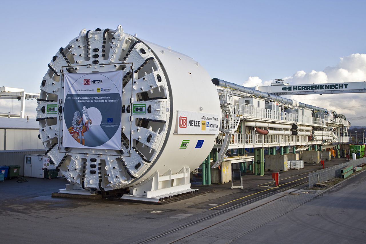 Baustelle des Tunnel Rastatt