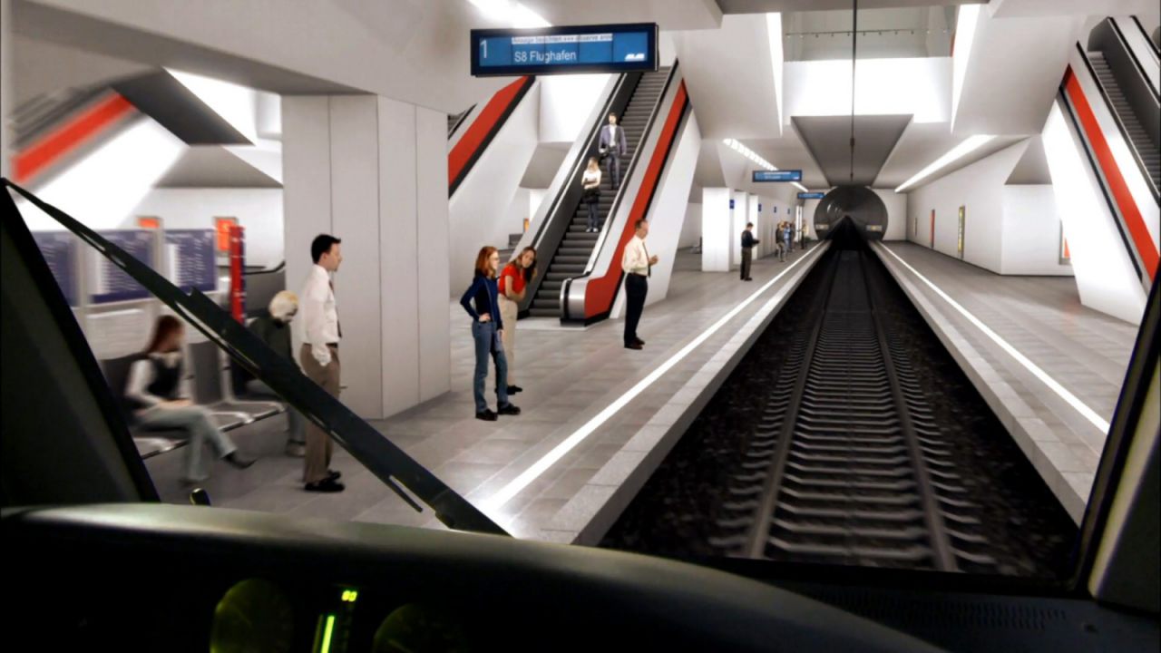 Visualisierung: Die Bahnsteige der neuen unterirdischen Station am Münchner Hauptbahnhof
