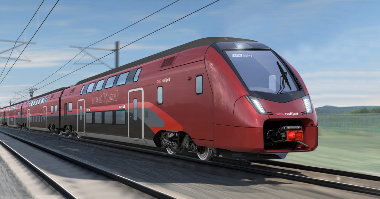 Rendering Railjet Doppelstockzug