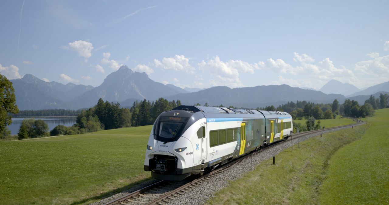 Testfahrt des Wasserstoffzugs Mireo Plus H