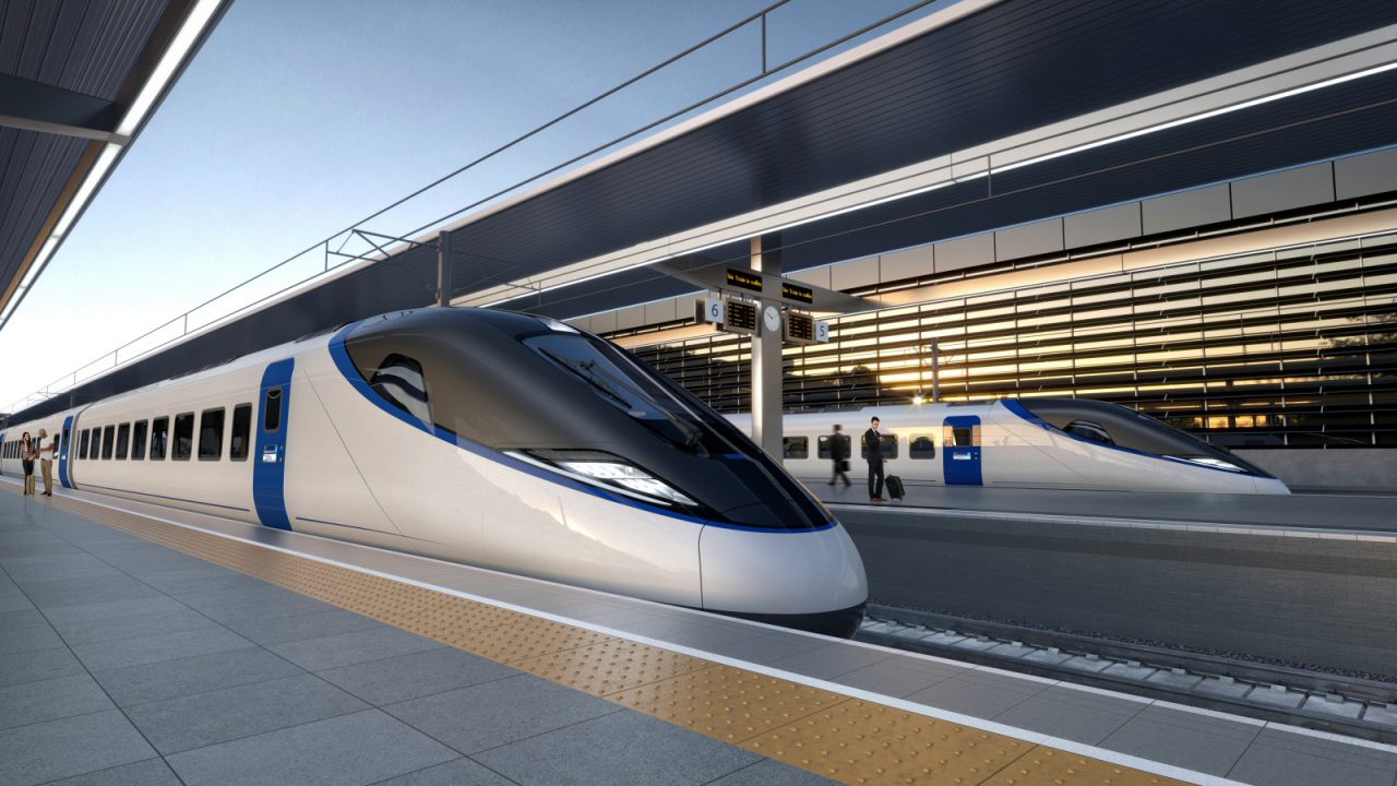 Visualisierung der HS2-Züge