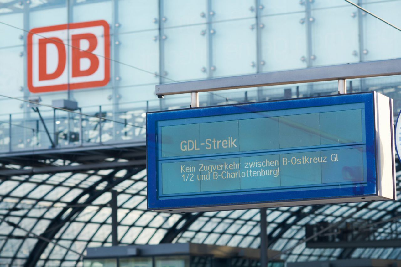 Streik der Gewerkschaft Deutscher Lokführer (GDL)