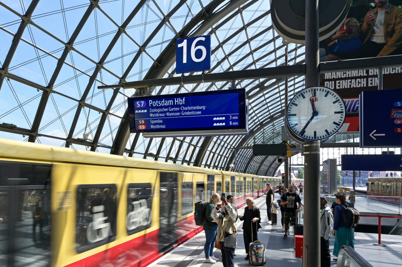 S-Bahn-Bahnsteig im Hauptbahnhof Berlin
