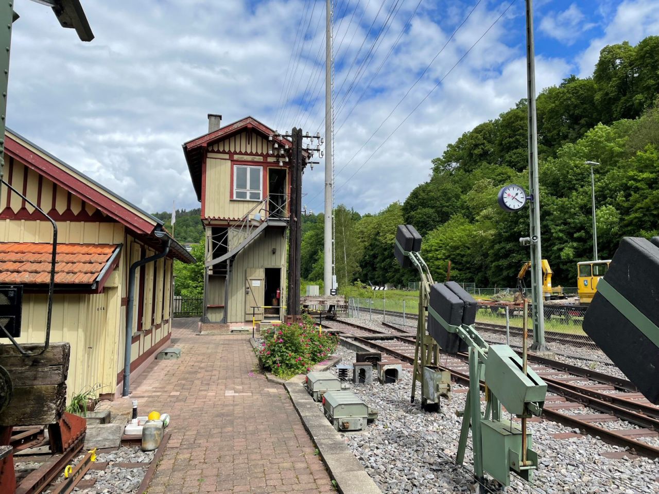 Außenanlage des Eisenbahnmuseums Stellwerk 1 in Calw