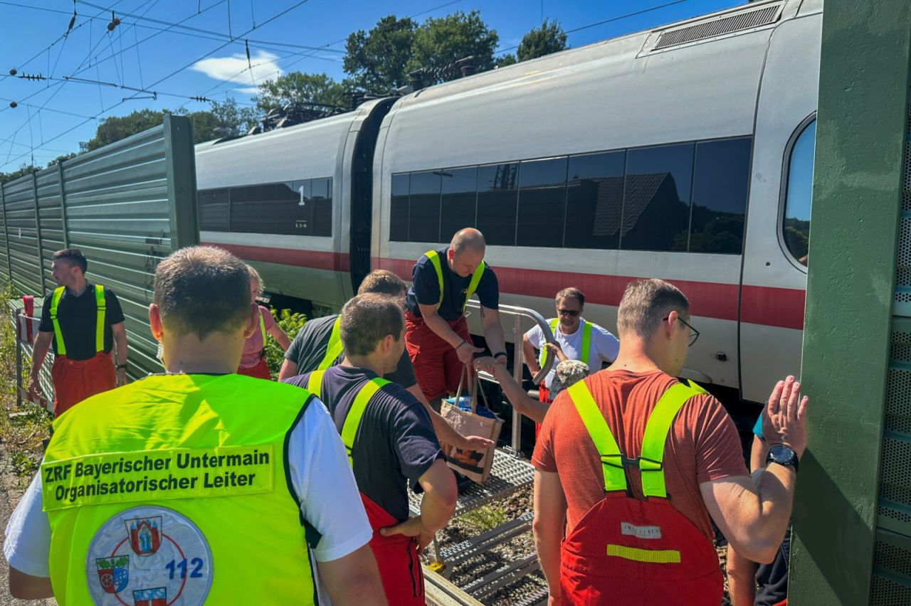 Evakuierung bei Laufach in Unterfranken am 24.06.2025