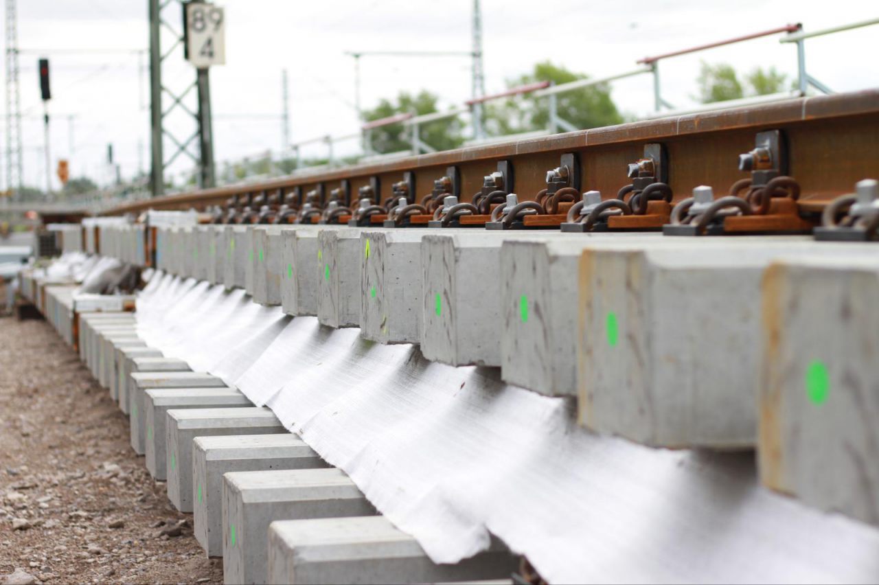 Gleise an einer Baustelle der Deutschen Bahn