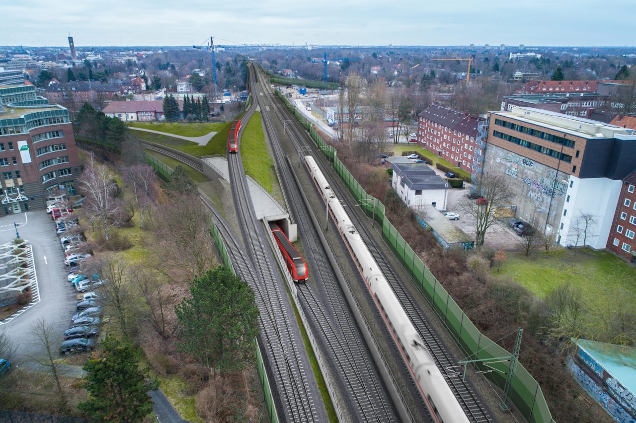 Visualisierung - Hamburg S4 - Hasselbrockstraße