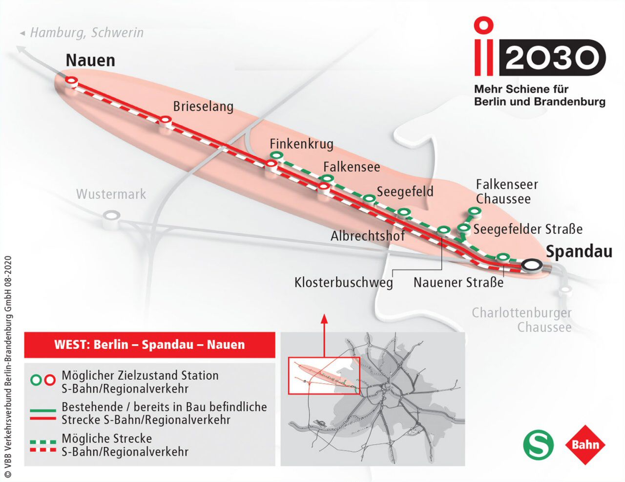 Strecke Berlin - Spandau - Nauen