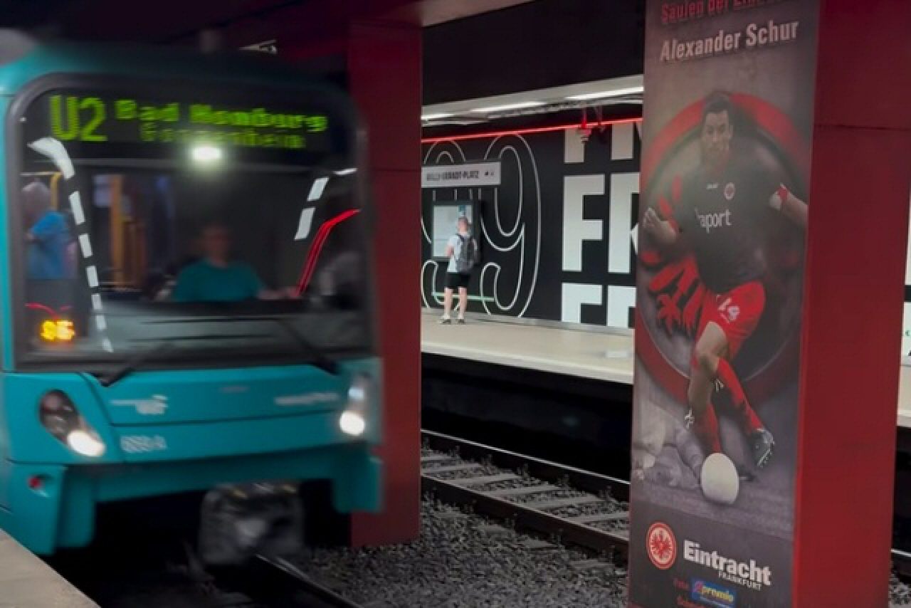 Eintracht-Station in Frankfurt