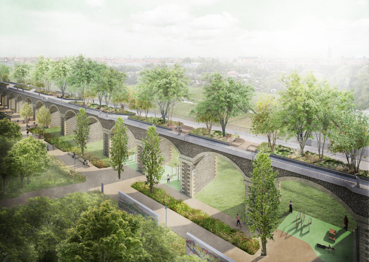 Vogelperspektive Sellerhäuser Viadukt