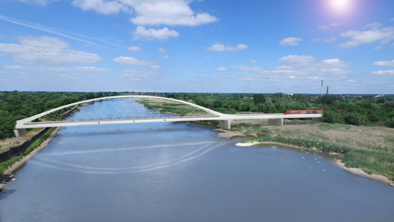 Przez Odrę przepychany jest nowy most kolejowy